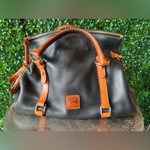 Dooney & Bourke - Florentine Satchel - Black  & Chestnut Large tote